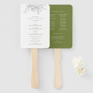 Overstromend Bouquet Wedding Program Hand Fan Handwaaier