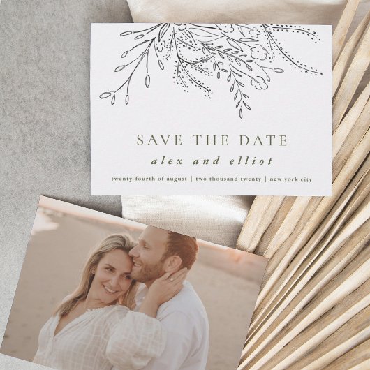 Overstromende Bouquet Wedding Save The Date