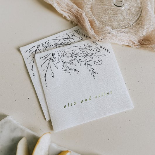 Overstromende Bouquet Wedding Servet