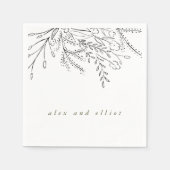 Overstromende Bouquet Wedding Servet (Voorkant)