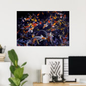 OVERSTROMING KOI VISSEN POSTER (Thuiskantoor)