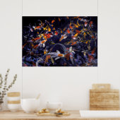 OVERSTROMING KOI VISSEN POSTER (Keuken)