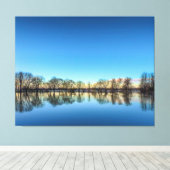 Overstroming op Godmanchester Rec. Canvas Afdruk (Insitu (Houten vloer))