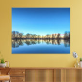 Overstroming op Godmanchester Rec. Canvas Afdruk (Insitu (Woonkamer))