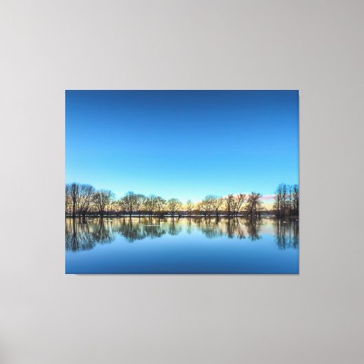 Overstroming op Godmanchester Rec. Canvas Afdruk (Voorkant)