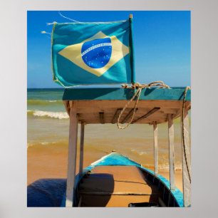 Overstromingen op een rivier Alter Do Chao, Pará Poster