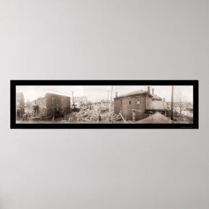 Overstromingsramp Dayton Foto 1913 Poster