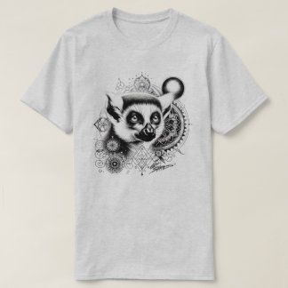 Overstroomde Lemur Heilige Geometrie T-shirt