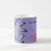 Overstuffed Cat on Purple Mug (Centre)