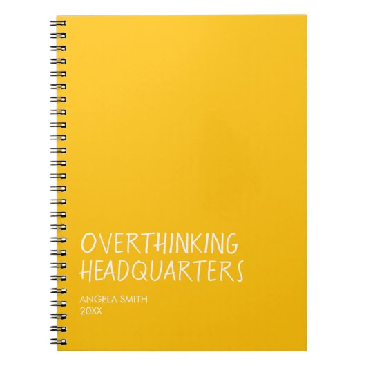 Overthinking Headquarters – Funny Overthinker Note Notitieboek (Voorkant)