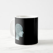 Overthinking Mind Mug • Modern Mental Noise Symbol (Devant gauche)