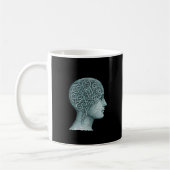 Overthinking Mind Mug • Modern Mental Noise Symbol (Gauche)