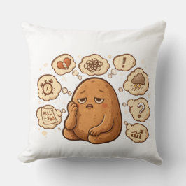 Overthinking Potato Persona Cartoon Mindful Art Kussen