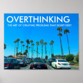 OVERTHINKING Working Motivation Poster (Devant)