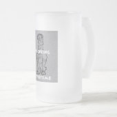 Overtime Home Drinkware Barware Frosted Beer Glass Matglas Bierpul (Voorkant rechts)