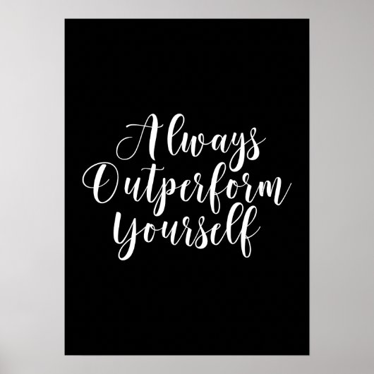 Overtref je - Gym Hustle Succes Motivatie Poster (Voorkant)