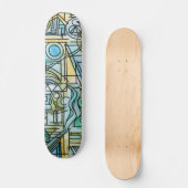 Overture-Modern Bauhaus Geometrische kunst Skateboard (Voorkant)
