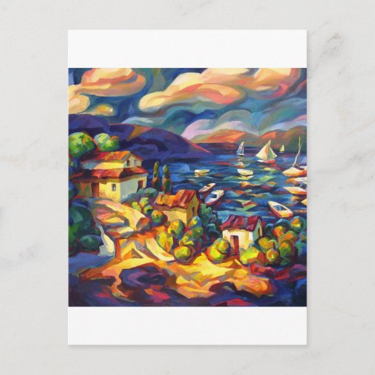 Overval door het Zee Briefkaart (Voorkant)