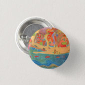 Overval door het zee ronde button 3,2 cm (Voorkant /achterkant)