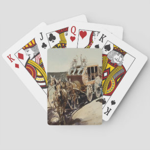 Overval op een diligance door Edward Borein Pokerkaarten