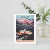 Overview met de Banff Springs Hotel Poster Briefkaart (Staand voorkant)