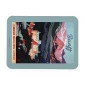 Overview met de Banff Springs Hotel Poster Magneet (Horizontaal)