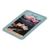 Overview met de Banff Springs Hotel Poster Magneet (Linkerzijde)