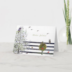 Overvloed aan aarde: Winter Solstice Holiday Card Feestdagen Kaart