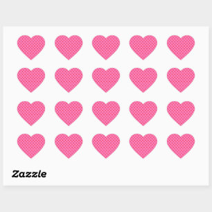Overvloed aan harten, rode harten op roze hart sticker