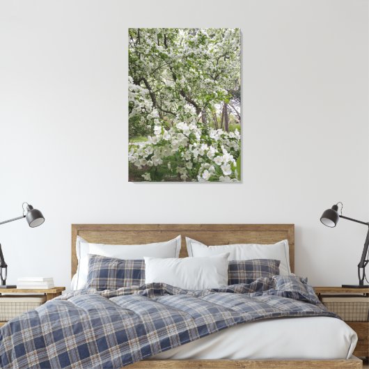 Overvloed aan kersenbloesems canvas afdruk (Insitu (Slaapkamer))