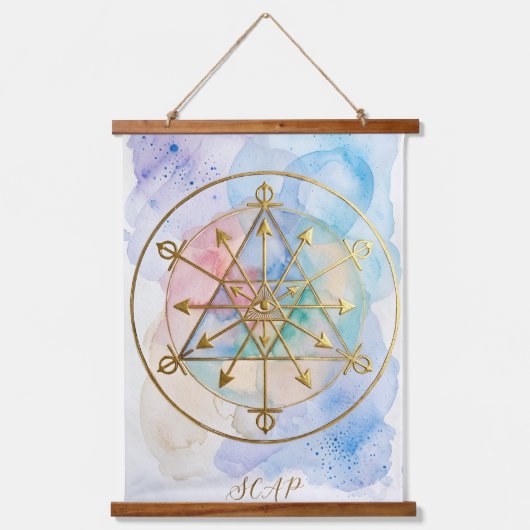 Overvloed Radionic Symbool Kunst Hangend Wandkleed (Voorkant)