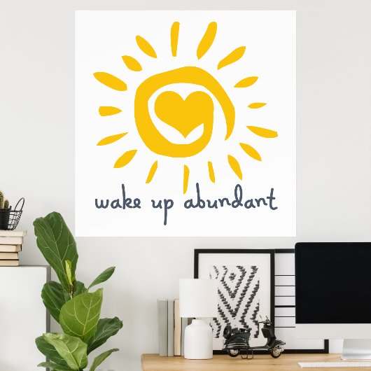 Overvloed wakker poster (Thuiskantoor)