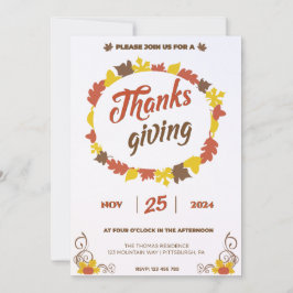 Overvloedig feest in Bladerige Pompoen Bladeren op Kaart