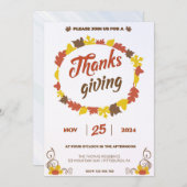 Overvloedig feest in Bladerige Pompoen Bladeren op Kaart (Voorkant / Achterkant)