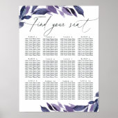 Overvloedig gebladerte violette botanische zitgraf poster (Voorkant)