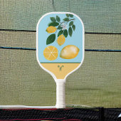 Overvloedig geel citroen en blauwe hemel monogram pickleball paddle