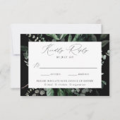 Overvloedig Grieks-zwart-wit RSVP Kaartje (Voorkant)