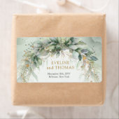 Overvloedig groen gebladerte goud ovaal lijst etiket (Insitu)