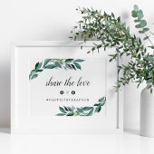 Overvloedig hashtag Foliage Wedding Poster