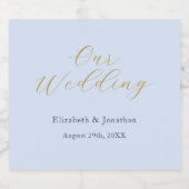 Overvloedige blauwe bruiloft bier etiket (Enkel label)