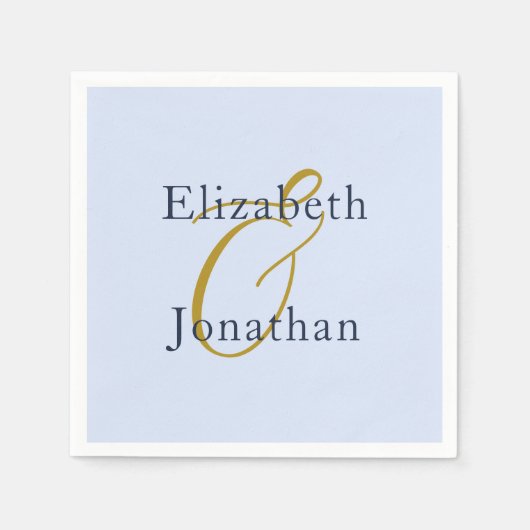 Overvloedige blauwe bruiloft servet (Voorkant)