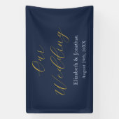 Overvloedige blauwe bruiloft spandoek (Verticaal)