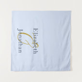 Overvloedige blauwe bruiloft wandkleed (Voorkant (horizontaal))