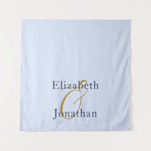 Overvloedige blauwe bruiloft wandkleed