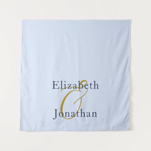 Overvloedige blauwe bruiloft wandkleed (Voorkant)