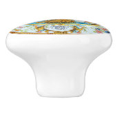 Overvloedige Britse emaille schilderij kast lade Keramische Knop (Zijkant)