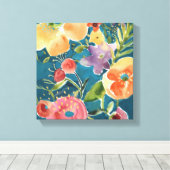 Overvloedige Florals I Canvas Afdruk (Insitu (Houten vloer))
