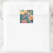 Overvloedige Florals I Vierkante Sticker (Tas)