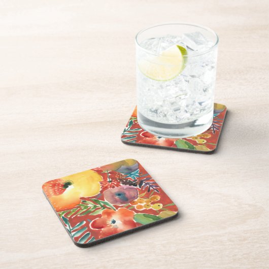 Overvloedige Florals III Bier Onderzetter (Rechterzijde)