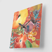 Overvloedige Florals III Vierkante Klok (Hoek)